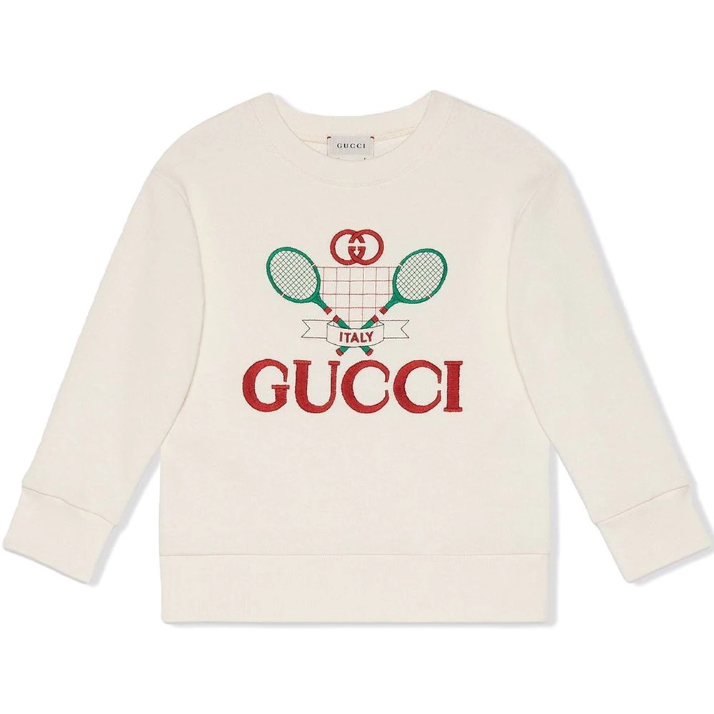 GUCCI Junior Cotton Tennis Sweatshirt